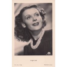 Inge List 1930s Austrian Film Actress Real Photo Old Postcard