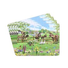 Placemats Set Donkey Farm 4 Dining Table Mats Macneil Farm Animals