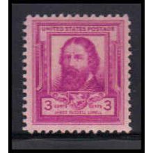 866 3c James Lowell Fine MNH KA2736