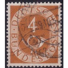 GERMANY 1951 Numeral-Posthorn 4pf Sc#671 - USED @M438