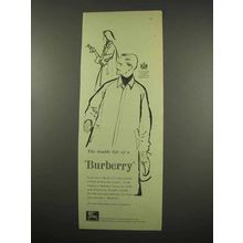 1957 Burberry Fashion Ad - The Double Life