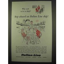 1957 Italian Line Cruise Ad - Step Aboard Ship