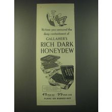 1959 Gallaher's Rich Dark Honeydew Tobacco Ad - It's time you savoured