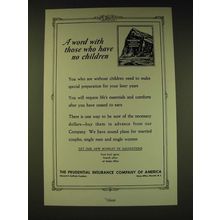 1936 The Prudential Insurance Company of America Ad - A word with those