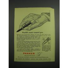 1948 Parker 51 Pen Ad - World's most wanted pen