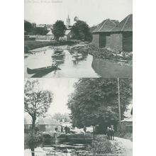 On The Stort Bishops Stortford River 2x Postcard s
