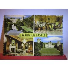 multiview, WARWICK CASTLE. unused postcard by M & L. National series 1950s =