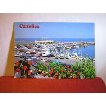 THE WET DOCK, CATTOLICA, ITALY used postcard #