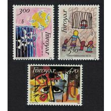 Faroe Is. 25th Anniversary of Amnesty Intl 3v 1986 MNH SG#133-135 Sc#145-147