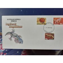 Australia 1982 reptiles & amphibians #2 niddrie 3042 postmark
