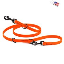 Dog Pet Adjustable Multi-Purpose Leash - W3/4" x L7' - Hunter Orange