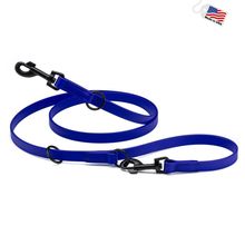 Dog Pet Adjustable Multi-Purpose Leash - W3/4" x L7' - Blueberry Royal