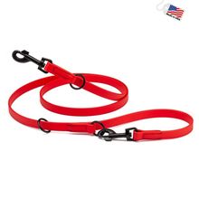 Dog Pet Adjustable Multi-Purpose Leash - W3/4" x L7' - Cherry Red