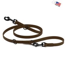 Dog Pet Adjustable Multi-Purpose Leash - W3/4" x L7' - Dark Chocolate Brown
