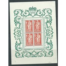 liechtenstein sg442 sg ms442 sheet mnh some corner gum blemishes 1965