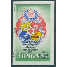 Tonga 1968 20s on £1 South Pacific Games imperf Official SGO33 used