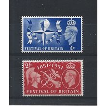 GB.Festival of Britain set of 2.Mounted Mint.Jul25