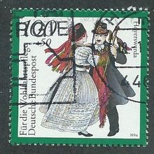 GER 1994 100pf+ 50 'NATIONAL COSTUMES- HOYERSWERDA' FINE USED (EBID47-603)