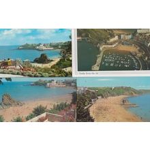 Tenby Croft Hotel Garden 1970s & Aerial 4x Postcard