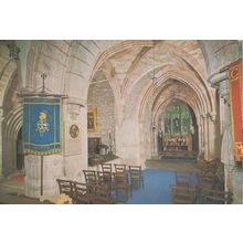 Swansea & Brecon Military Army Regiment Flag Cathedral Powys Welsh Postcard