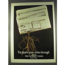 1977 The Sunday Times Ad - Put Down Your Roots