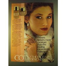 1980 Coty Moisture Retention Makeup Ad - Proven