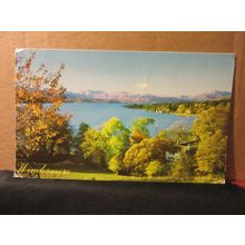 WINDERMERE, CUMBRIA. used postcard. by The Nook Cottage Industry 1984 pm =