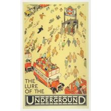 The Lure Of The Underground 1920s London Train Poster Postcard