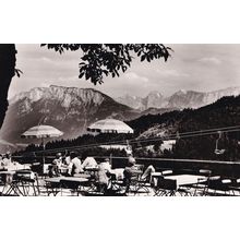 Diners Terrace AM Oberaudorf Inn Berggasthof Real Photo Postcard