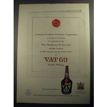 1956 Vat 69 Scotch Ad - National Distillers Products Corporation