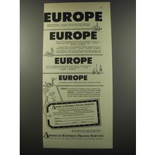 1955 American Express Travel Service Ad - Europe