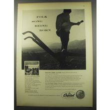 1955 Capitol Classics Album Ad - Folk Songs of the New World by Roger Wagner