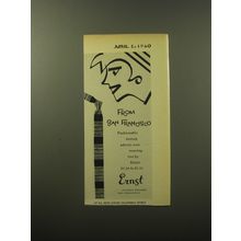 1960 Ernst Ties Ad - From San Francisco