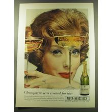 1960 Piper-Heidsieck Champagne Ad - Champagne was created for this