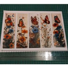 Flower and Butterfly Bookmarks Book Markers Gift For Reader (X5)