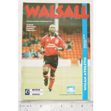1996 programme Walsall v. Wigan Athletic, FA Challenge Cup Round 3