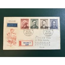 ICOLLECTZONE Czechoslovakia 781-784 FDC on Registered Cover (E600)