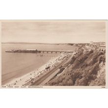Pier From East Cliff Bournemouth Dorset Postcard (QDOR449)