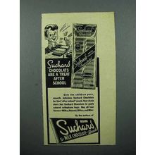 1946 Suchard Chocolate Ad - Treat After School