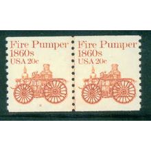 1908 20c Fire Pumper Very Fine MNH Dry Gum CNP Left 8 A02183