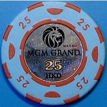 MGM Grand. HK$25 Casino Chip. Macau. N39.