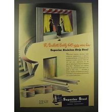 1946 Superior Steel Ad - Beauty That Never Wears Dim
