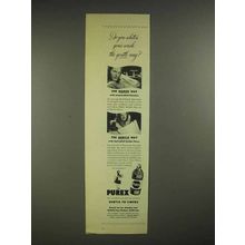 1946 Purex Bleach Ad - Whiten Your Wash Gentle Way