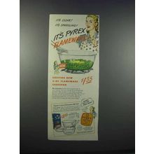 1946 Pyrex Flameware Saucepan Ad - It's Clear