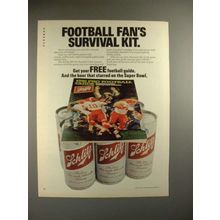 1981 Schlitz Beer Ad - Football Fan's Survival Kit