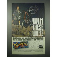 1994 Fleer Razzles Candy / Gum Ad - Win Wheels
