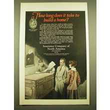 1924 Insurance Company of North America Ad - How long does it take to build