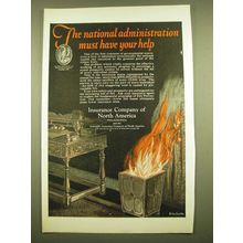 1924 Insurance Company of North America Ad - The national administration must