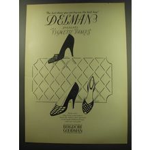 1949 Bergdorf Goodman Delman Vignette Vamps Shoes Advertisement