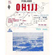 Finland Jakobstad Turku Map 2x QSL Amateur Radio Card s